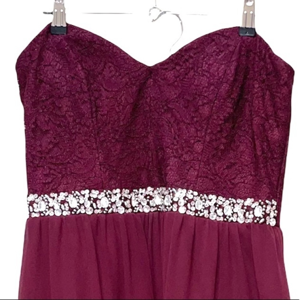 Speechless Strapless Sequins Rhinestones Detail Dress Size 13 - Picture 3 of 10